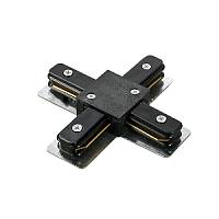 Коннектор для шинопровода X-образный Volpe UBX-Q121 K41 Однофазный Черный IP20 картинка 